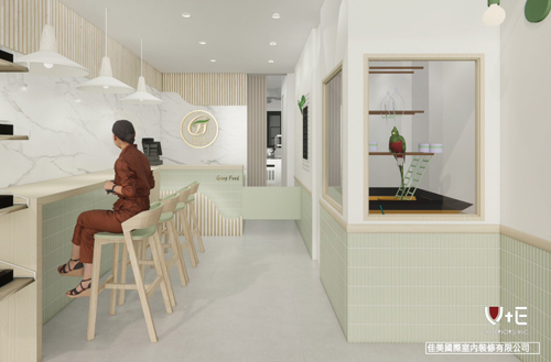 輕食餐廳3D模擬圖_新竹  |作品展示|餐飲空間