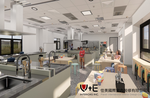 學校家政教室3D模擬圖_新竹  |作品展示|商業空間